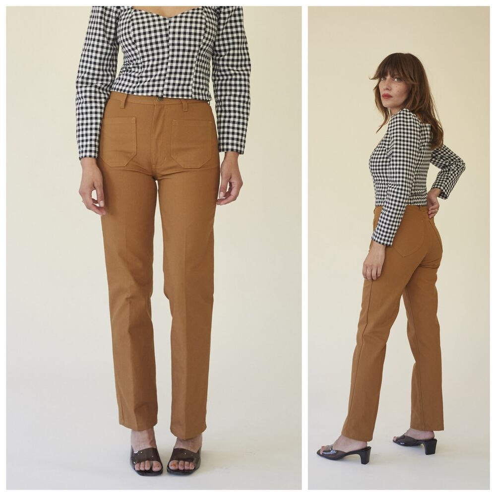 LYKKE WULLF $228 Ranch Pants in Honey Canvas Cotton size XS